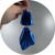 Gabbee Stolp - Double Soft Shell Fragment Earrings (Blue), King Scallop Shell Fragments, Leather, Cotton Thread, Sterling Silver Hooks