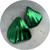 Gabbee Stolp - Single Soft Shell Fragment Earrings (Green), King Scallop Shell Fragments, Leather, Cotton Thread, Sterling Silver Hooks