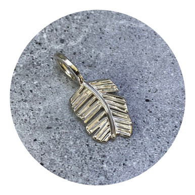 Chris List Kin Textured Pendant Reference: Melissa Gillespie Feather Pendant Charm Small Sterling Silver