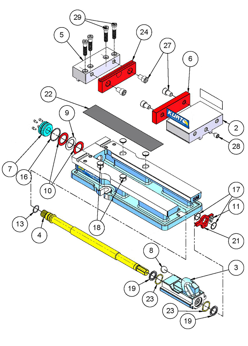 Kurt DX6 Replacement Parts