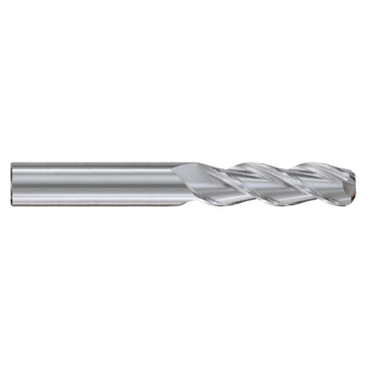 YG1 JAG97914 1//4 Diameter x 1//4 Shank x 1-1//4 LOC x 3-1//4 OAL Alu-Power H-37 3 Flute Coated High Performance Carbide Corner Radius End Mill R 0.06