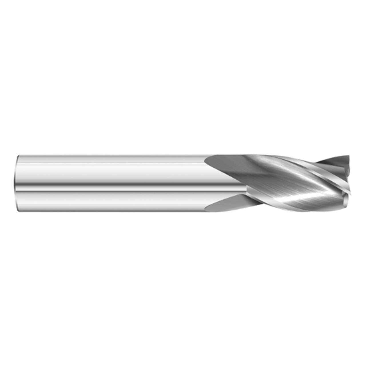 Fullerton Tool 92335 | 3.50mm Diameter x 4mm Shank x 12mm LOC x 50mm OAL 3  Flute Uncoated Solid Carbide Square End Mill