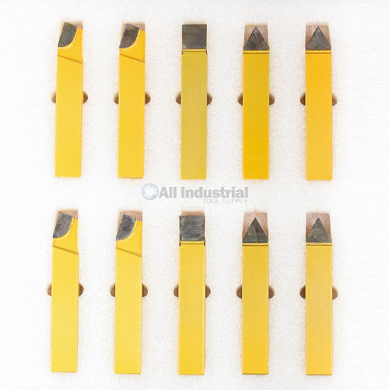 10 Carbide Tipped Tool Bits – 3/8" X D6 C5/C6 Grade