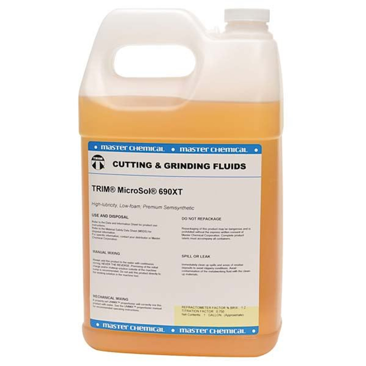 Master Fluid Solutions MS690XT/1  MASTER CHEMICAL 1 GallonJug Low-Foam  Semi-Synthetic Microsol 690XT - All Industrial Tool Supply