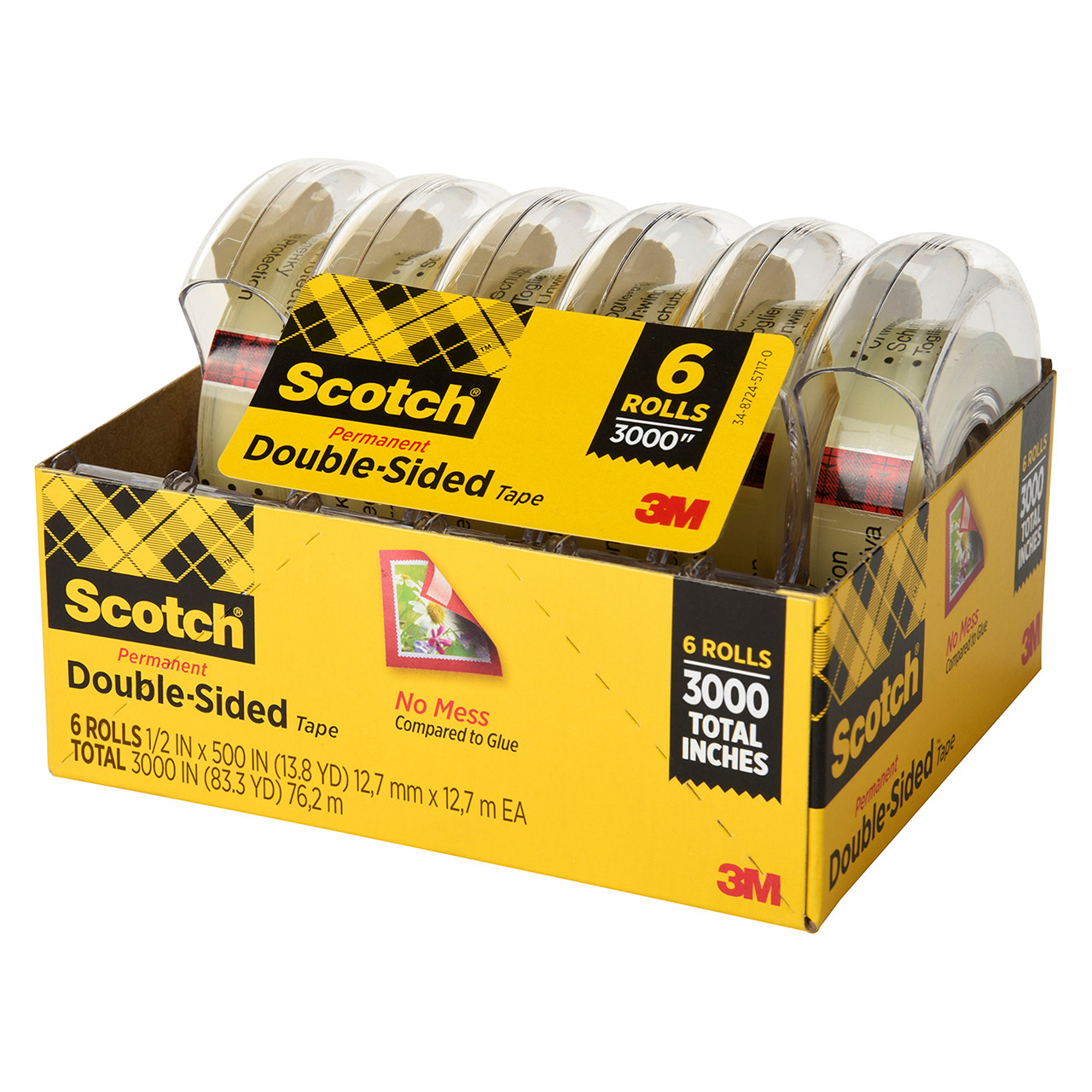 Scotch Double Sided Photo-Safe Permanent Self-Adhesive Office Tape