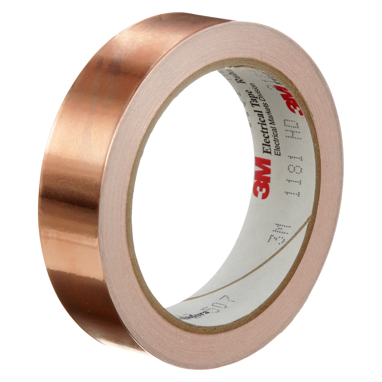 3M 1181 1x18 Foil Tape,1 in. x 18 Yd.,Copper,PK9