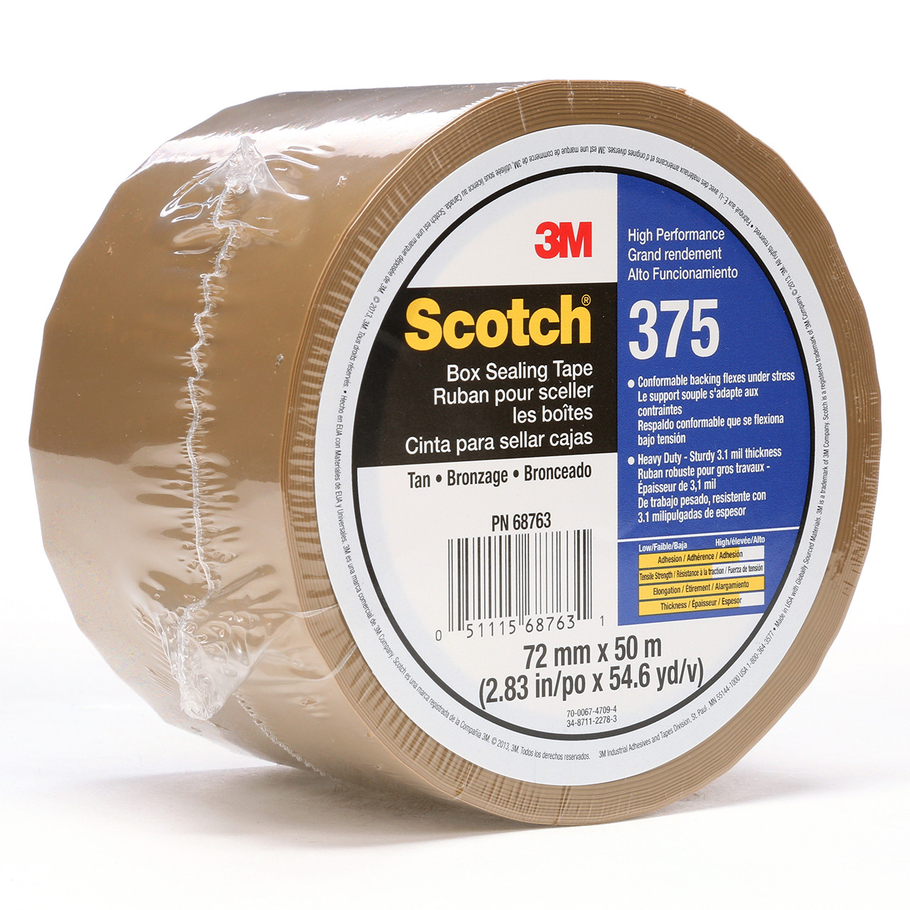 3M Scotch High Performance Packaging Tape, 2 x 800