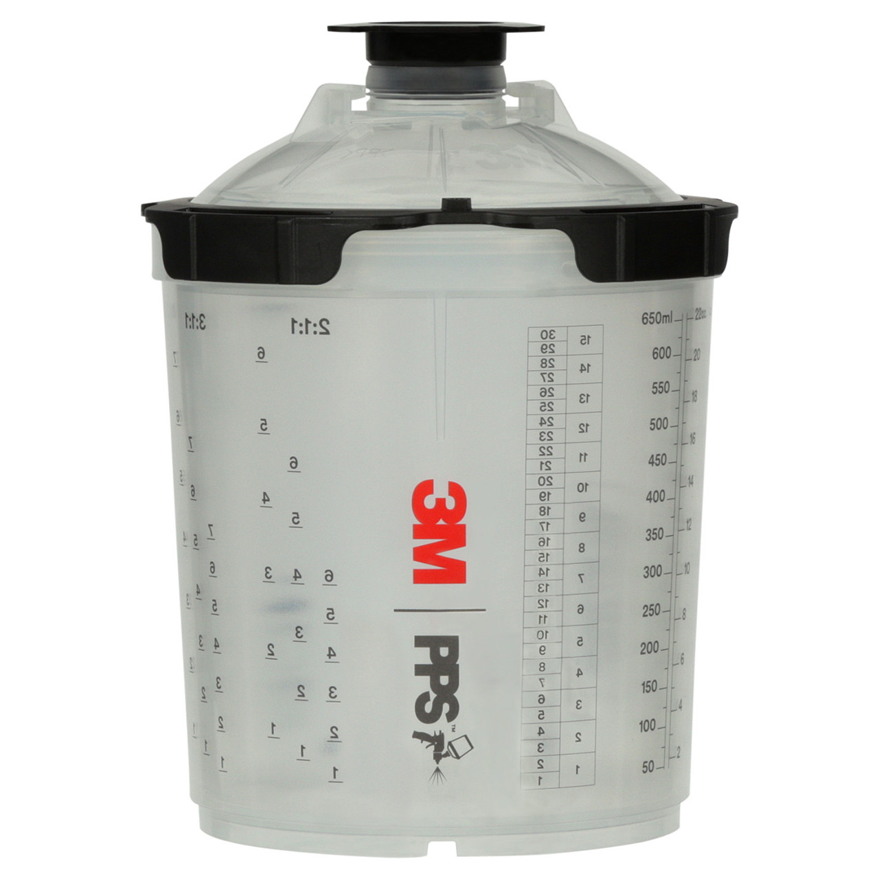 3M - 26000 - PPS Series 2.0 Spray Cup System Kit, Standard (22 fl oz, 650 ml), 200 Micron Filter