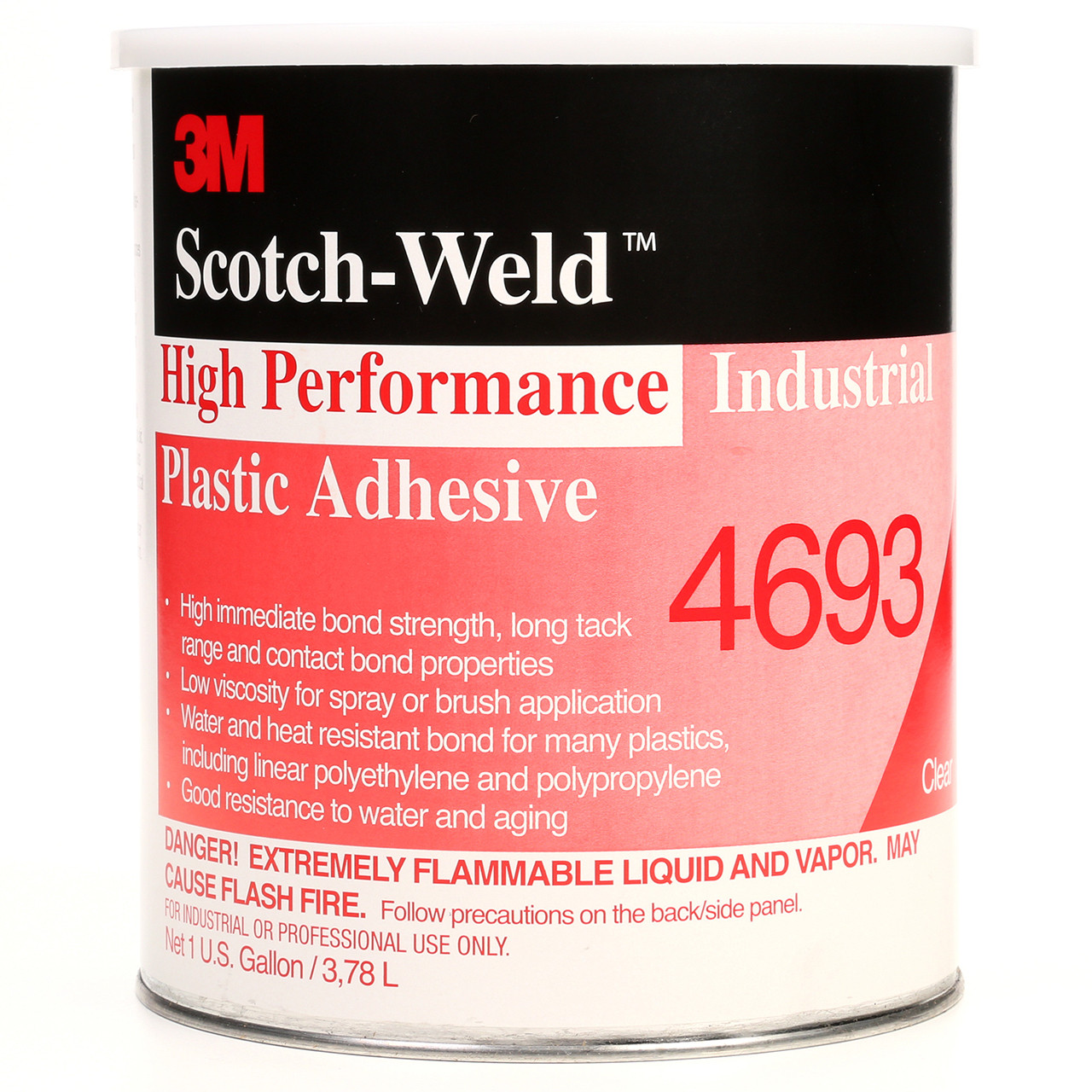 3M 7000046575  4693 1 Gallon Amber Industrial Plastic Adhesive