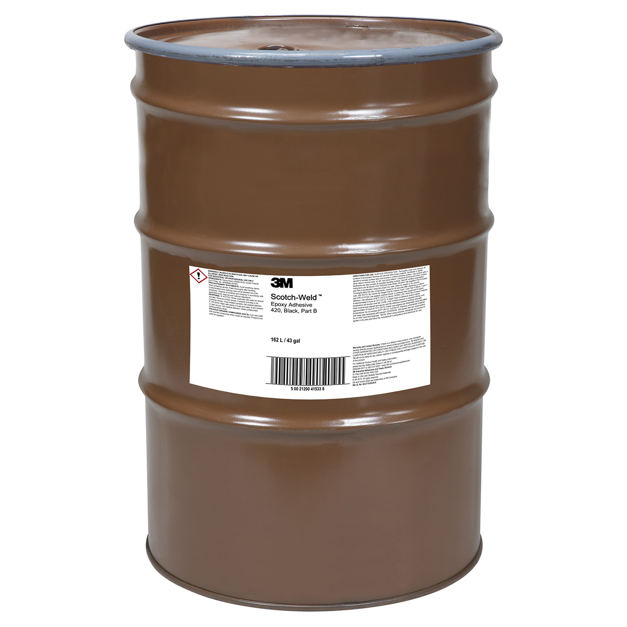 3M 7010309750 ScotchWeld DP420 55 Gallon Black Epoxy Adhesive All
