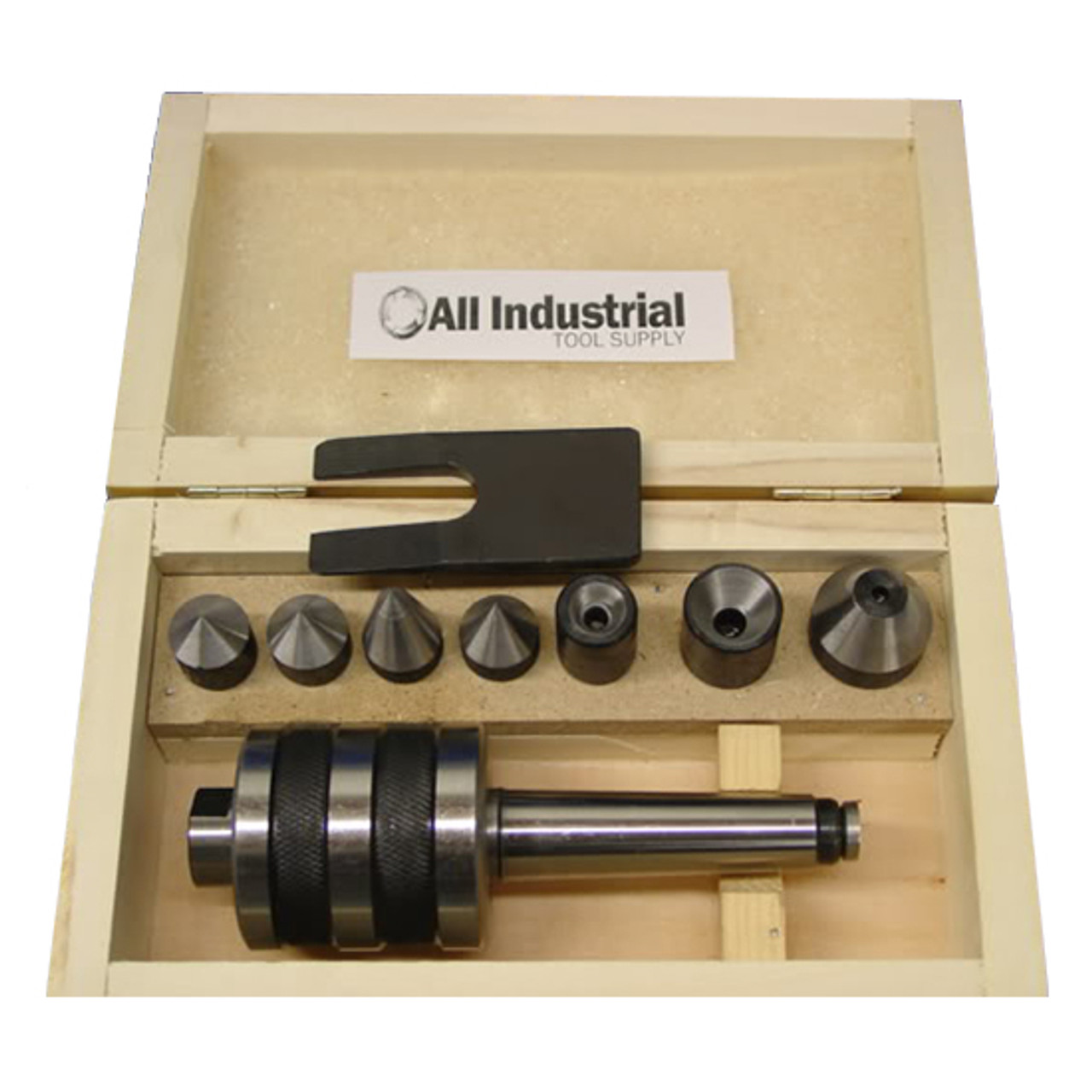All Industrial 46012 MT2 Live Center Set Morse Taper 2MT Triple