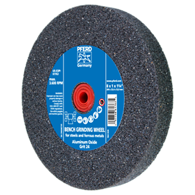 Pferd 39008735 61763 8" Diameter x 1" Width 24 Grit Cast iron