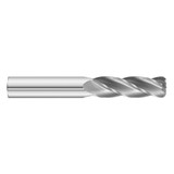 Fullerton Tool 31757 | 1/4" Diameter x 1/4" Shank x 1-1/8" LOC x 3" OAL 4 Flute Uncoated Solid Carbide Radius End Mill