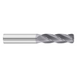 Fullerton Tool 31522 | 3/16" Diameter x 3/16" Shank x 1" LOC x 4" OAL 4 Flute TiAlN Solid Carbide Radius End Mill