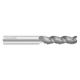 Fullerton Tool 27539 | 1/2" Diameter x 1/2" Shank x 2" LOC x 4" OAL 3 Flute Uncoated Solid Carbide Radius End Mill