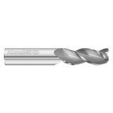 Fullerton Tool 27347 | 3/8" Diameter x 3/8" Shank x 1/2" LOC x 2-1/2" OAL 3 Flute Uncoated Solid Carbide Radius End Mill