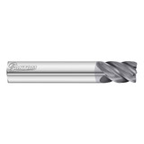 Fullerton Tool 34166 | 5/8" Diameter x 5/8" Shank x 3/4" LOC x 3-1/2" OAL 5 Flute FC18 Solid Carbide Radius End Mill