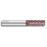 Fullerton Tool 36214 | 5/8" Diameter x 5/8" Shank x 3/4" LOC x 3-1/2" OAL 9 Flute FC20 Solid Carbide Radius End Mill