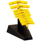 Bondhus 15290 | 10pc Cushioned Grip T-Handle 6" Hex Tip Tool Set with Stand