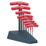 Bondhus 15289 | 8pc Metric Cushioned Grip T-Handle 6" Hex Tip Tool Set with Stand