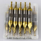 All Industrial 14200 | 1/8" X 3/8" X 3/8" TIN HSS 2 FLUTE DOUBLE END MILL C.C.