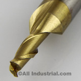 All Industrial 14204 | 3/16" Diameter x 3/8" Shank x 3-1/8" OAL 2 Flute TiN High Speed Steel Square End Mill