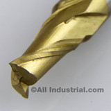 All Industrial 14212 | 5/16" Diameter x 3/8" Shank x 3-1/8" OAL 2 Flute TiN High Speed Steel Square End Mill