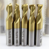 All Industrial 14012 | 5/16" X 3/8" X 9/16" X 2-5/16" TIN HSS 2 FLUTE SINGLE END MILL C.C.