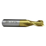 All Industrial 14012 | 5/16" X 3/8" X 9/16" X 2-5/16" TIN HSS 2 FLUTE SINGLE END MILL C.C.