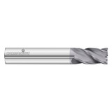 Fullerton Tool 92791 | 4.00mm Diameter x 4.00mm Shank x 8.00mm LOC x 50.00mm OAL 4 Flute FC18 Solid Carbide Radius End Mill