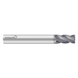 Fullerton Tool 34364 | 3/16" Diameter x 3/16" Shank x 3/8" LOC x 2" OAL 4 Flute FC18 Solid Carbide Radius End Mill