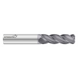 Fullerton Tool 34533 | 3/8" Diameter x 3/8" Shank x 2" LOC x 4" OAL 4 Flute FC18 Solid Carbide Radius End Mill