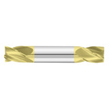 Fullerton Tool 32704 | 1/8" Diameter x 1/8" Shank x 1/4" LOC x 1-1/2" OAL 4 Flute TiN Solid Carbide Square End Mill