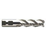 YG1 EP10404 | 5/8" Diameter x 5/8" Shank x 2-1/2" LOC x 4-5/8" OAL x 42 Degree Helix Angle 3 Flute Bright Coated T15 EK193 Square Roughing & Finishing End Mill