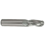 YG1 45032 | 1/2" Diameter x 1/2" Shank x 1" LOC x 3" OAL x 30 Degree Helix Angle 3 Flute Bright Coated Carbide E5E45 Square Roughing End Mill