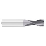 Fullerton Tool 32848 | 1/4" Diameter x 1/4" Shank x 1/2" LOC x 2" OAL 2 Flute TiAlN Solid Carbide Square End Mill
