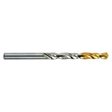 YG1 D2GP185016 | 1/4" Diameter x 1/4" Shank x 2-3/4" Flute Length x 4" OAL x 135 Degree Point Angle 2 Flute TiN Coated HSS Co8 D2GP185 Jobber Length Drill Bit