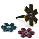 Superior Abrasives 28841 | SHUR-BRITE 4" x 1/4"-20 Coarse Finish Duty Surface Conditioning Mandrel Mounted Star