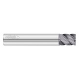 Fullerton Tool 38179 | 3/4" Diameter x 3/4" Shank x 1" LOC x 4" OAL 5 Flute TiAlN Solid Carbide Square End Mill