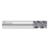 Fullerton Tool 34154 | 1/2" Diameter x 1/2" Shank x 5/8" LOC x 3" OAL 5 Flute FC18 Solid Carbide Square End Mill