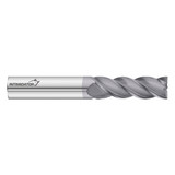 Fullerton Tool 34510 | 1/4" Diameter x 1/4" Shank x 1-3/4" LOC x 4" OAL 4 Flute FC18 Solid Carbide Square End Mill