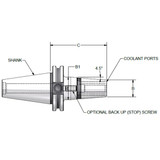 Parlec C50A-38SF512-9C | 3/8" Hole Diameter x 5.120" Projection CAT50 0.940" Nose Diameter 25,000 RPM Through Coolant Shrink Fit Tool Holder & Adapter