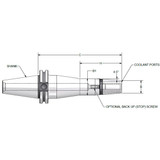 Parlec C50A-50SF630-9C | 1/2" Hole Diameter x 6.300" Projection CAT50 0.940" Nose Diameter 25,000 RPM Through Coolant Shrink Fit Tool Holder & Adapter