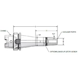 Parlec H63A-75SF394-9C | 3/4" Hole Diameter x 3.94" Projection HSK63A 1.30" Nose Diameter 25,000 RPM Through Coolant Shrink Fit Tool Holder & Adapter