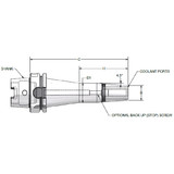 Parlec H63A-M12SF160-9C | 12.00mm Hole Diameter x 160.00mm Projection HSK63A 24.00mm Nose Diameter 25,000 RPM Through Coolant Shrink Fit Tool Holder & Adapter