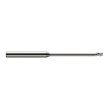 Harvey Tool 939408 | 1/8" Diameter x 1/8" Shank x 3/16" LOC x 3" OAL 0.0150" Radius Uncoated Carbide Corner Radius End Mill