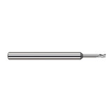 Harvey Tool 937030 | 0.030" Diameter x 1/8" Shank x 0.045" LOC x 2.500" OAL 3 Flute Uncoated Carbide Square End Mill