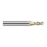 Harvey Tool 27880-C7 | 0.0800" Diameter x 1/8" Shank x 0.2400" LOC x 1-1/2" OAL 2FL ZrN Coated Carbide Ball End Mill