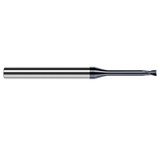 Harvey Tool 996347-C6 | 3/64" Diameter x 1/4" Shank x 0.0380" LOC x 2-1/2" OAL 0.0080" Radius AlTiN Nano Coated Carbide Corner Radius & Corner Chamfer End Mil