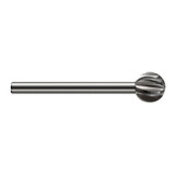 Harvey Tool 947440 | 300 Degree Sperical Ball 5/8" Diameter x 1/4" Shank x 0.5890" LOC x 4" OAL 6FL Uncoated Carbide Undercutting End Mill